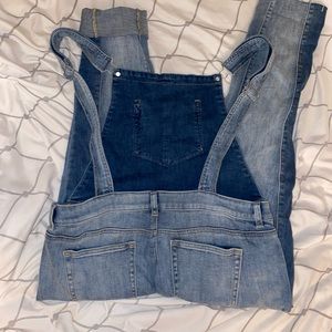 New York & co denim overalls